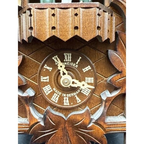 Vintage Black Forest German Cuckoo Clock – 8"x13" Handcrafted Wood - Picture 2 of 4